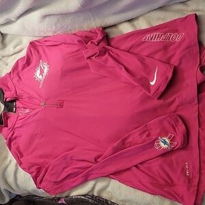 Women's Dolphins Cancer Awareness Top Size L